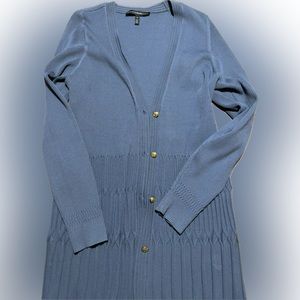 WHBM cardigan. Blue with gold hardware